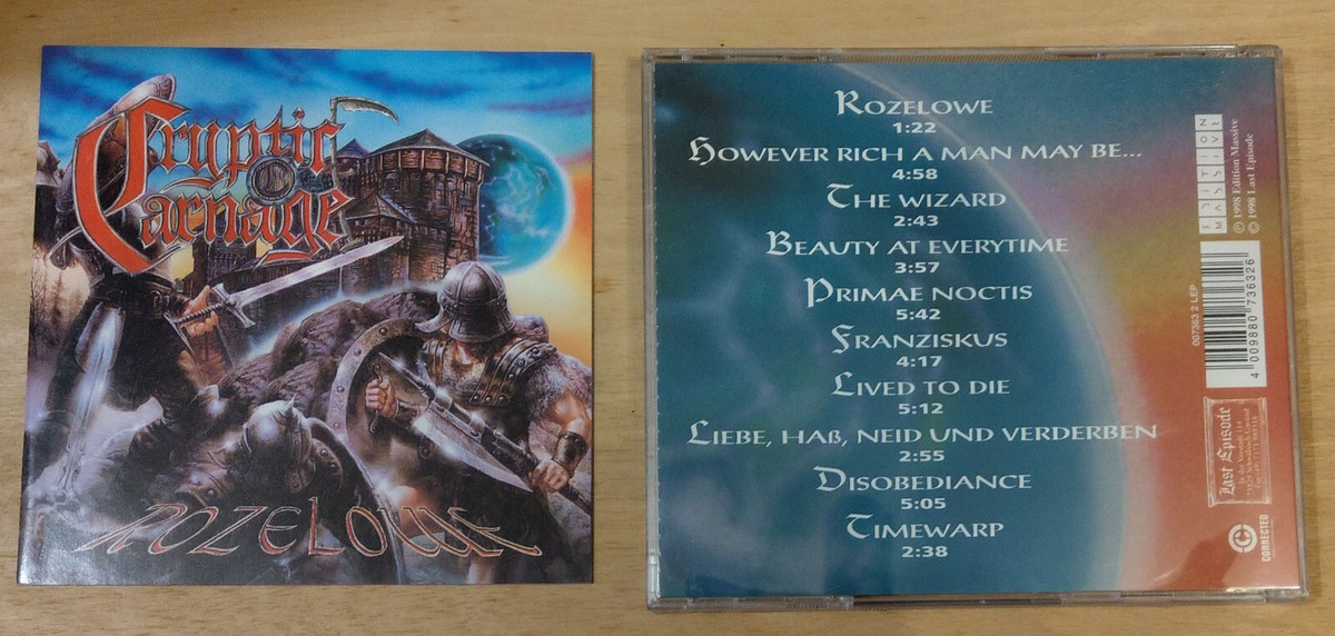 CRYPTIC CARNAGE ‎– Rozelowe (Audio CD) | eBay