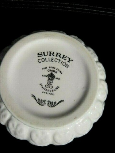 2 Bone china jugs Crown Staffordshire; Surrey collection-& small bone china jug - Picture 5 of 11