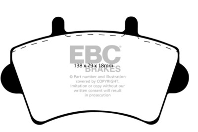 EBC Ultimax Front Brake Pads for Vauxhall Movano 2.5 TD (16'' Wheels) (2000 > 10)