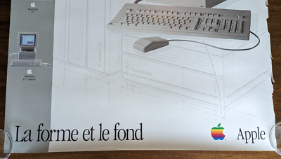Apple Computer Poster Vintage Macintosh IIcx French Rare 31.25 x