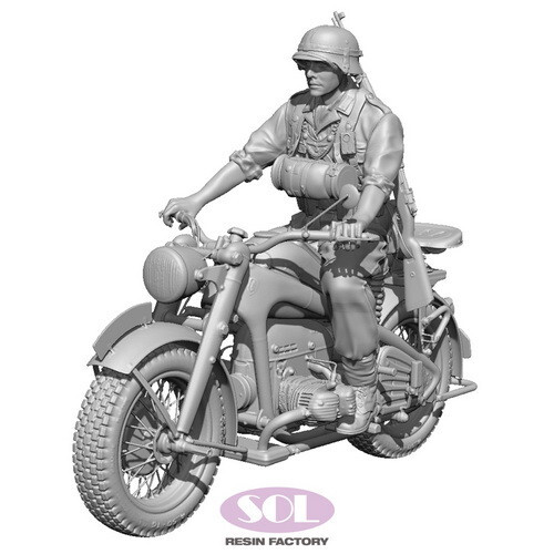 SOL RESIN FACTORY MM836 , German KS750 with Rider (3D Printed Kit) , SCALE 1:16 - Picture 1 of 5