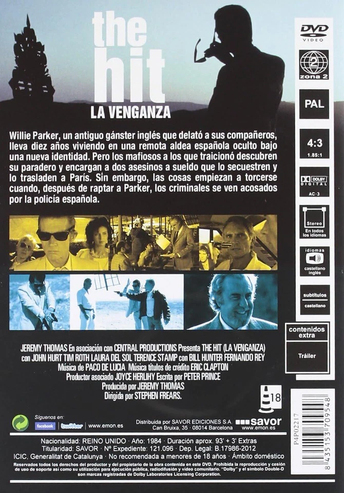 THE HIT *1984 / Uncut / John Hurt / Terence Stamp / Tim Roth* NEW Region 2 DVD - Image 2 of 2