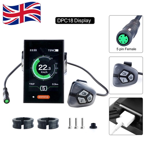 BAFANG Colorful LCD DPC18 Display Panel for eBike BBS BBSHD Mid Motor  Speedmeter | eBay
