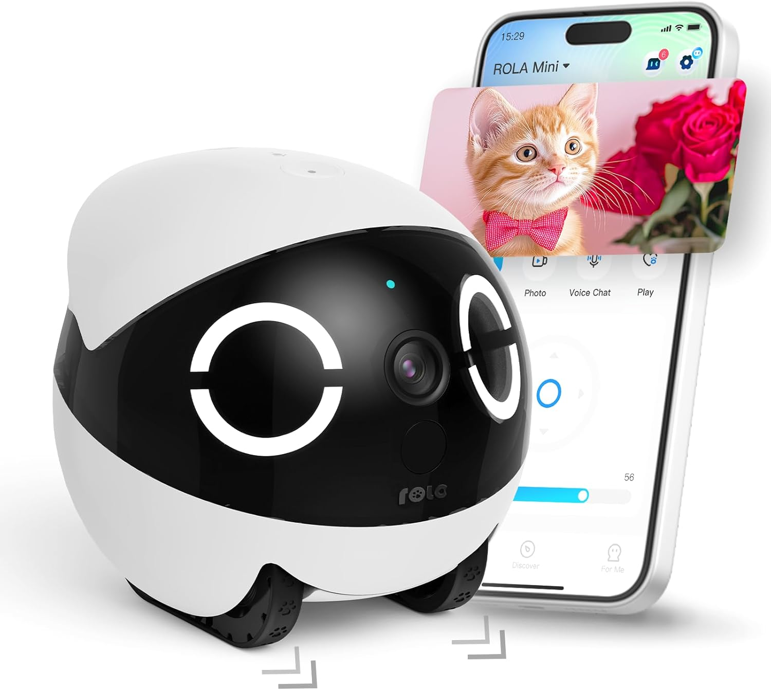 ROLAMini 2K Pet Camera with App Control Mobile Battery-Powered Robot-image