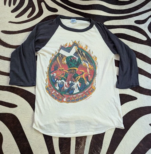 Rare Black Sabbath T Shirt Concert Tour Gim Cas 1980s vintage concert t-shirt, vintage, single stitch, B+ condition