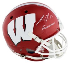 Melvin Gordon Signed Badgers Schutt Full Size Red & White Helmet -