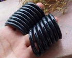 1 Piece Black 100% Natural A JADE JADEITE Baby Bracelet bangle 38mm 606890