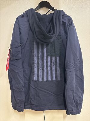 Alpha Industries Men's Fortitude Americana Field Jacket Navy Size