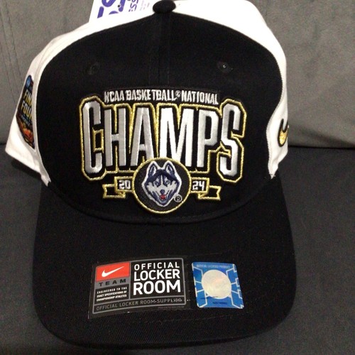 UConn Huskies National Champions Hat Official Locker Room Nike Snapback New