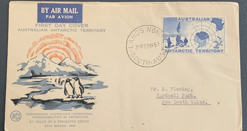 Australian FDC WCS 1957 Emphasising Aust. Territorial Responsibilities In Antarc