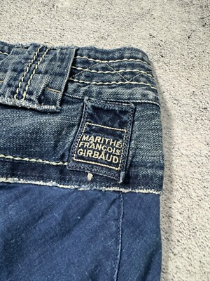 Marithe francois girbaud women denim y2k long skirt avant