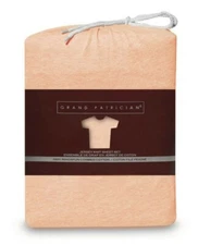 BRAND NEW 100% COTTON JERSEY KNIT QUEEN SIZE SHEET SET COLOR ORANGE CREAM