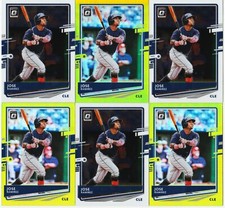 JOSE RAMIREZ 6 CARD LOT 2020 OPTIC LIME GREEN PRIZM REFRACTOR # 158 + BASE TRIBE
