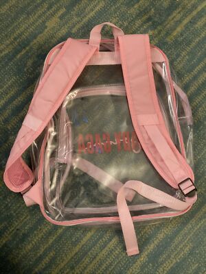 Lady Gaga Joanne Concert New never used memorabilia. Pink see-through backpack LADY GAGA Joanne VIP PINK Backpack See through PVC BAG World  main image 3