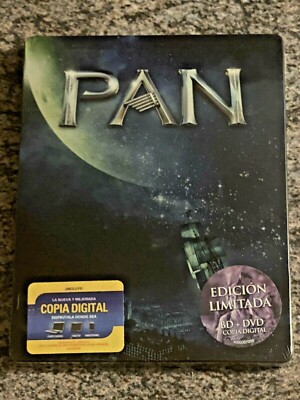 Pan (Blu-ray/DVD, Steelbook, 2015 Peter Pan Film, Spanish Packaging ...