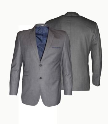 Cavani Men' Formal Semi Fitted Suit Jacket (Raegan) in Grey Colour Size 48  60 UK