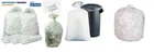 20 TRANSPARENT NEUTRAL WASTE BAGS 70X100 CM - 120 LT WITH LACE CLOSURE