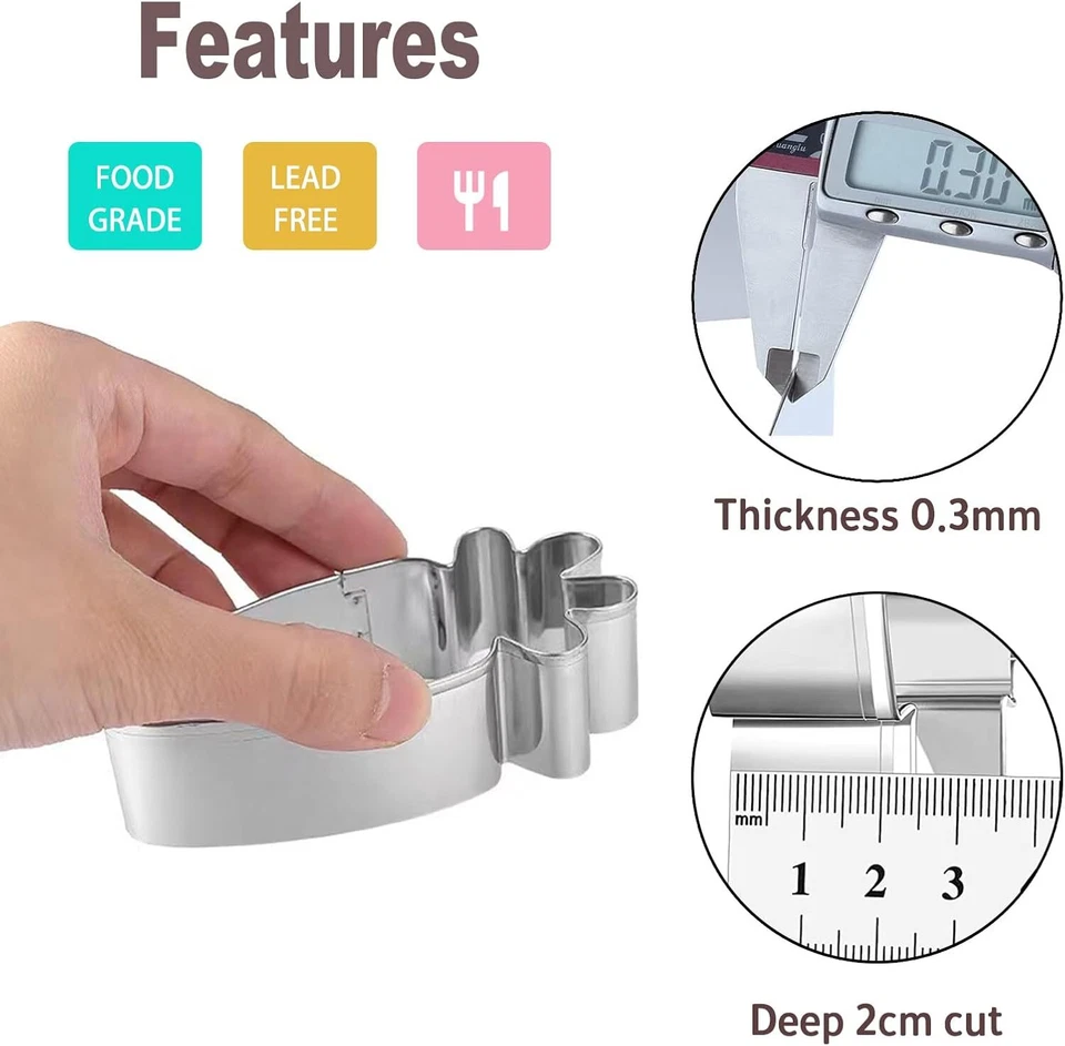 7x Osterhasen Ausstecher Set Oster Ausstechformen Osterei Hasen Groß Keksausstec - Bild 2 von 4