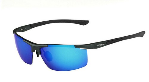 Occhiali da sole uomo lenti polarizzate UV400 blu a specchio sunglasses |  eBay