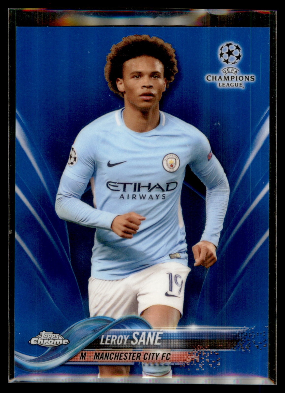 2017-18 Topps Chrome UEFA CL BLUE REFRACTOR Leroy Sane - Manchester City #15/150