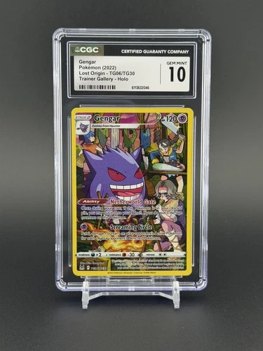 Pokémon Gengar TG06/TG30 Lost Origin Trainer Gallery Ultra Rare Holo CGC 10