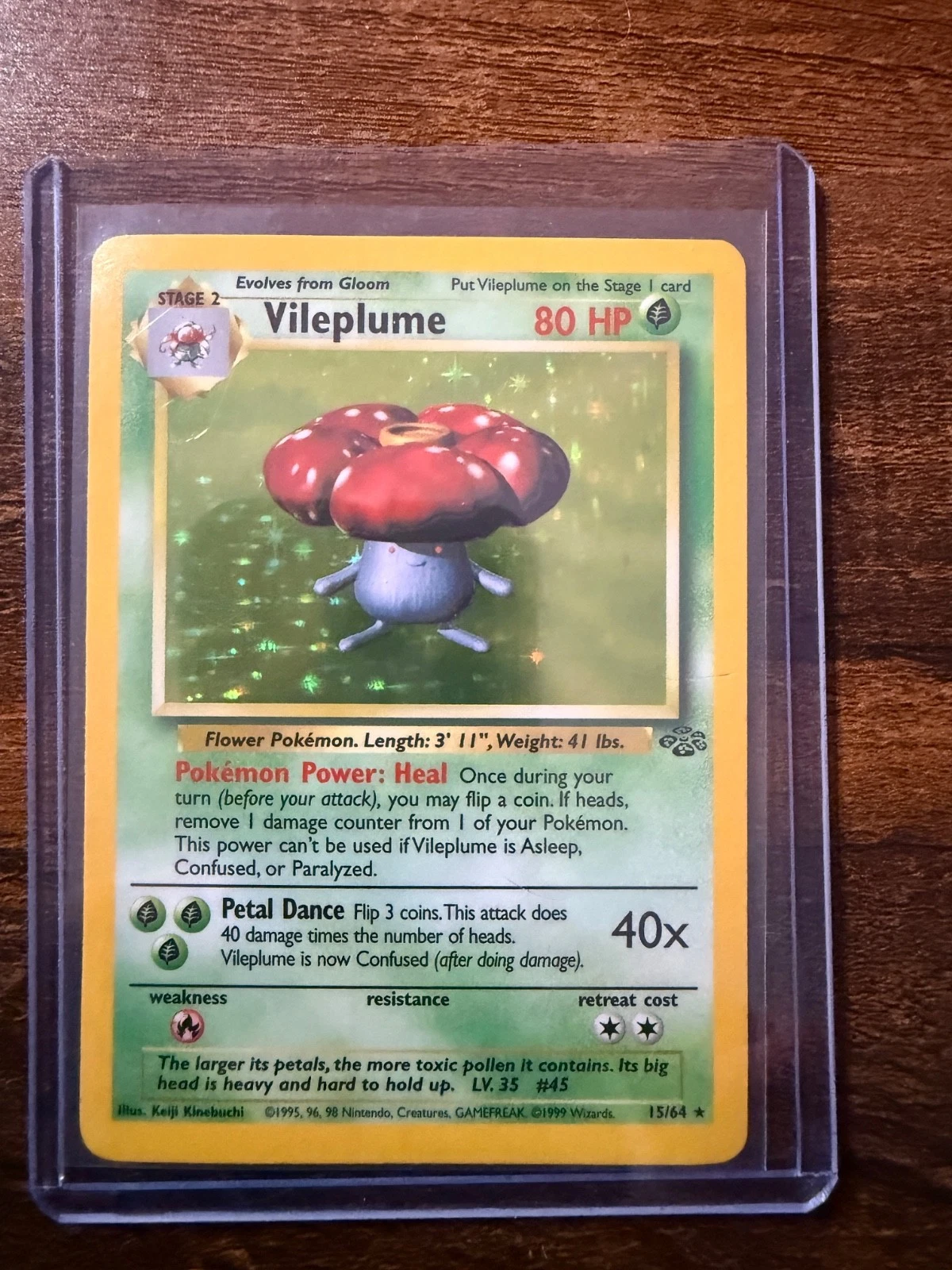 Vileplume Pokémon TCG Jungle Holo Card #15/64