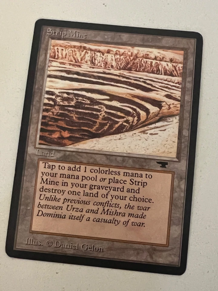 Magic the Gathering MTG Antiquities Strip Mine No Horizon LP+ Sample (Beta Bob) - Image 2 of 4