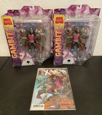 Marvel Select Gambit lot and Uncanny X-Men 266 Gambit First Appearance Facsimile