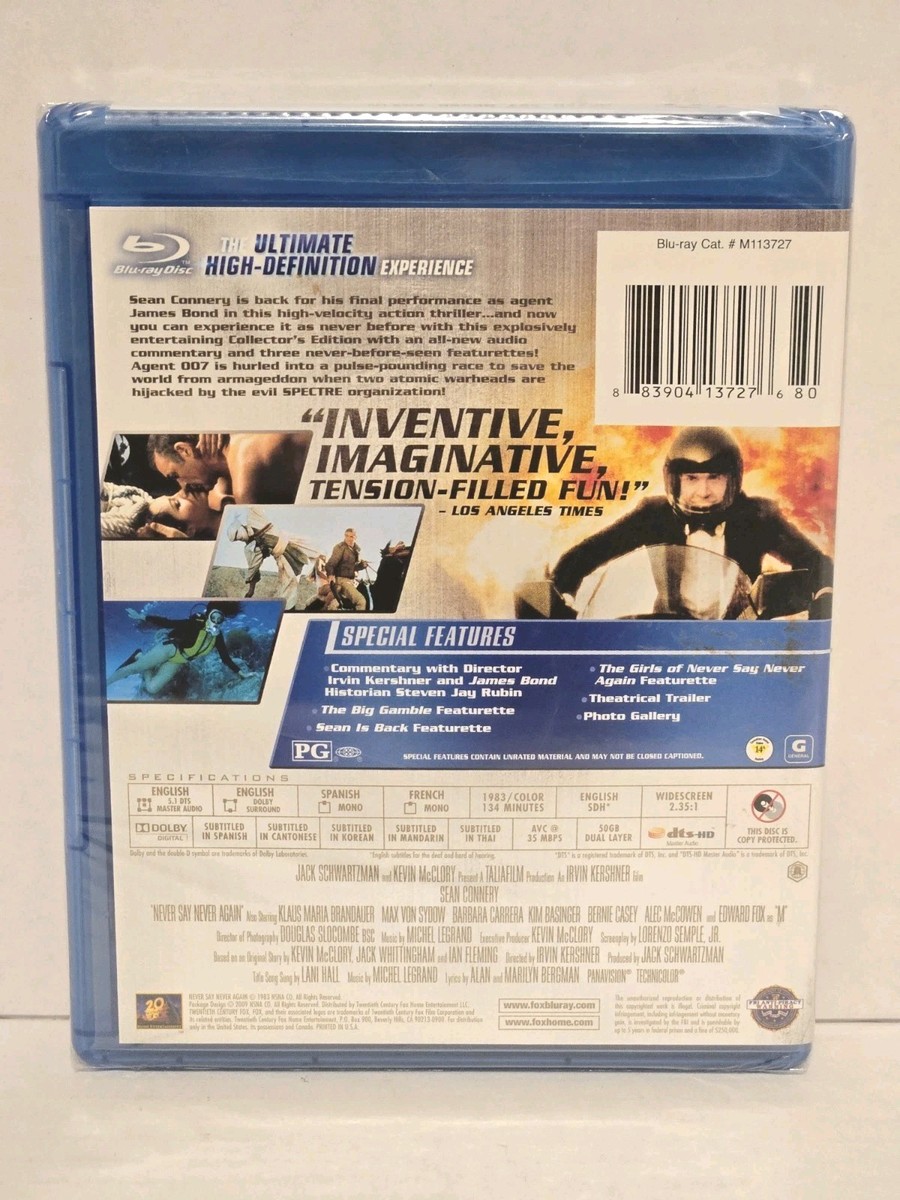 Never Say Never Again (Blu-ray, 1983) for sale online | eBay