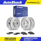 Front Rear Drilled Slotted Brake Rotors Ceramic Pads for Ram 1500 5.7L V8