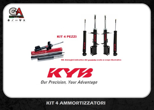 KIT 4 StoßDäMpfer Fiat Grande Punto EVO 1.3 Multijet Vorderachse Hinterachse KYB-image