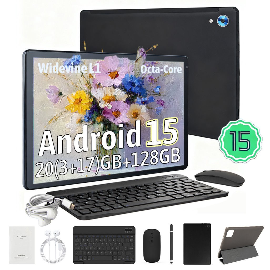 2025 Android 15 Tablet 11 Inch 20GB RAM 128GB ROM Widevine L1 WiFi
