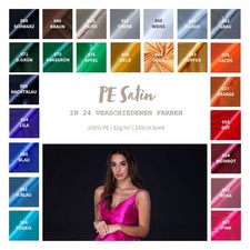 Polyester Satin Meterware - PE Futterstoff - Faschingsseide * 100 cm x 145 cm *