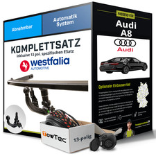 Für AUDI A8 Typ 4H Anhängerkupplung abnehmbar +eSatz 13pol 10.2013-01.2018 AHK