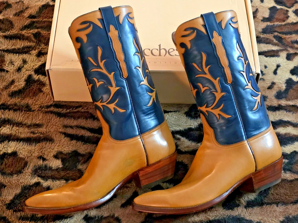 Bottes Cowboy Western Lucchese 1883 - Taille 9 D (US), Cuir Marron, Fait Main, Neuves