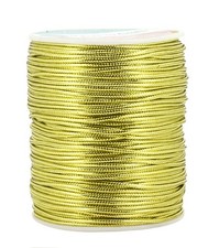 2mm Metallic Cord Tinsel Rope for Gift Wrapping - Light Gold Cord Wrapping Ri...