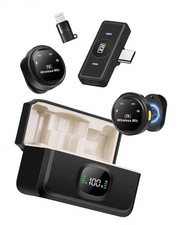 Mini Microphone for iPhone,Wireless Microphone with AI Noise Cancellation, Pl...