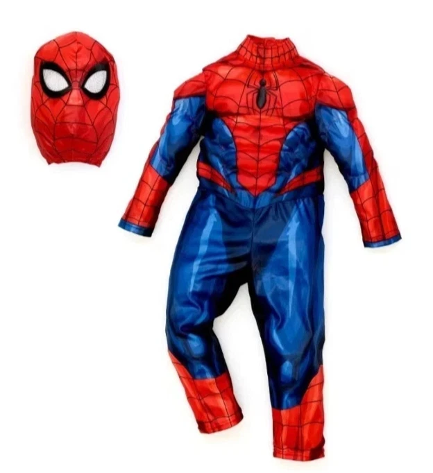 Disfraz De Spider Para Niños – Mono Y Máscara De Lujo, Talla 130 Cm, Cosplay De Héroe, Regalo Para Halloween Y Carnaval