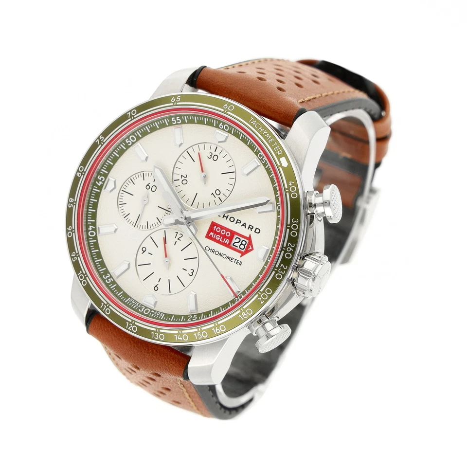 CHOPARD MILLE MIGLIA 44MM REF. 8585 CREME DIAL EDELSTAHL 2023 FULL SET - Bild 2 von 4