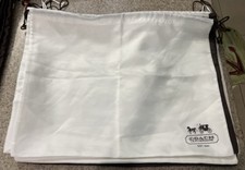 Coach Brown Drawstring Satin Cotton DUSTBAG for Handbag - Size Medium