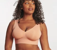 Evelyn & Bobbie Evelyn Seamless Wirefree Bra Himalayan Salt L New