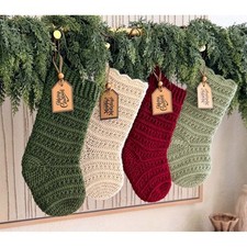 Herrschners Petal Loop Stitch Stockings-Buy All 4 Crochet Kit