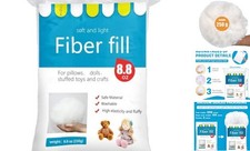 250g/8.8oz Polyfill Stuffing Fiber Fill, 2.1oz-4.4lb White Premium 8.8 oz