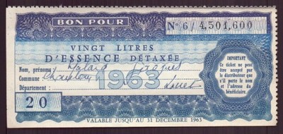 Good for 20 Litres of Zax-Free Gasoline, 1963
