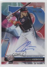 2020 Bowman's Best of Blue Refractor 41/150 Carter Kieboom #B20-CK Auto 5w7
