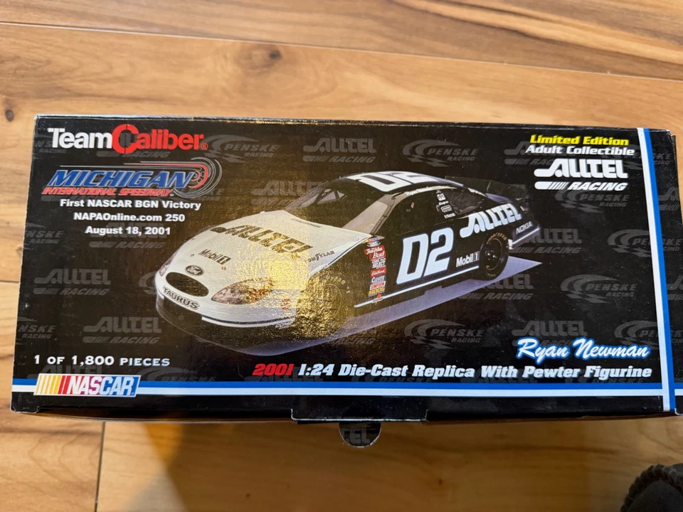 2001 Team Caliber Ryan Newman #02 Rookie Michigan Win 1:24 - Alltel  Autographed - Image 4 of 4