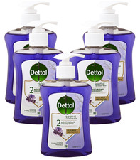 5er-Set DETTOL Antibakterielle Flüssigseife Beruhigende Pflege 250 ml mit Pumpsp