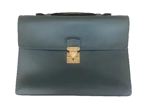 LOUIS VUITTON AKTENTASCHE TAIGA LEDER DUNKELGRÜN TASCHE BUISNESSTASCHE