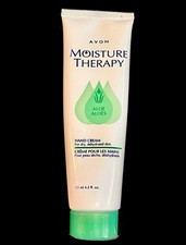 Set of 2 Avon MOISTURE THERAPY ALOE HAND CREAM 4.2 oz 4 DRY Dehydrated Skin NOS