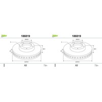 2X Valeo Bremsscheiben 278Mm BelÜFtet Vorne Passend FüR Ford C-MAX Focus Volvo C